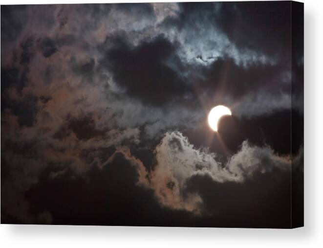 California Canvas Print featuring the photograph Solar Eclipse by Stephanie Hager - Hagerphoto