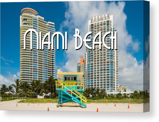 Architecture Canvas Print featuring the photograph South Beach by Raul Rodriguez