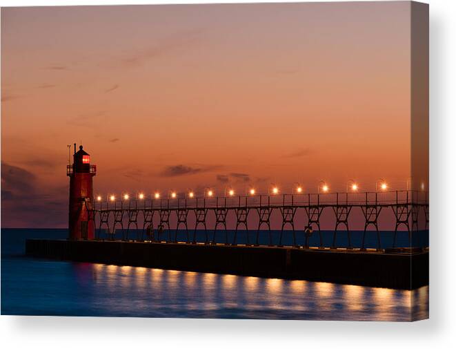 Architecture Canvas Print featuring the photograph South Haven Reflection by Sebastian Musial