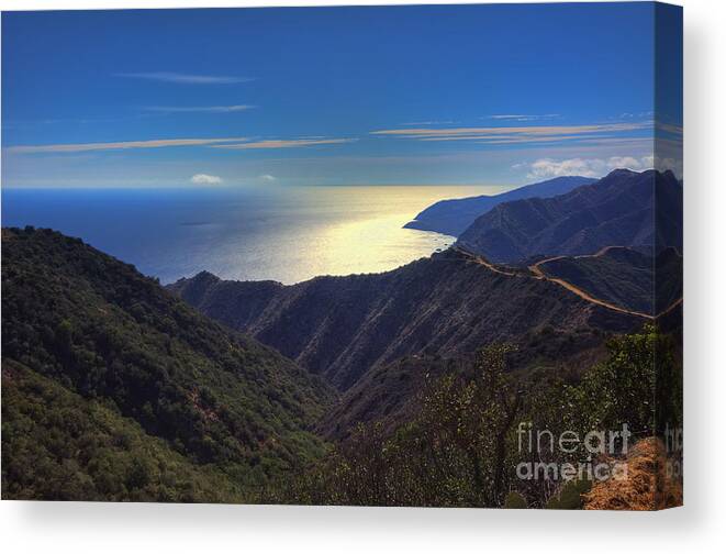 Catalina Canvas Print featuring the photograph Southwest View of Catalina Island by Eddie Yerkish