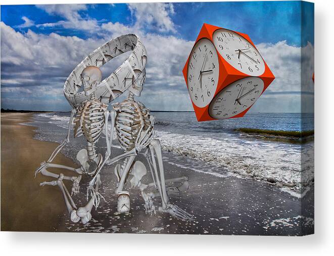Doctor's Canvas Print featuring the digital art SpacexMatterxTimexX by Betsy Knapp