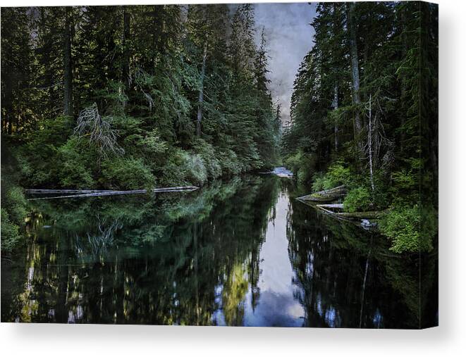 Clear Lake Canvas Print featuring the photograph Spawning A River by Belinda Greb