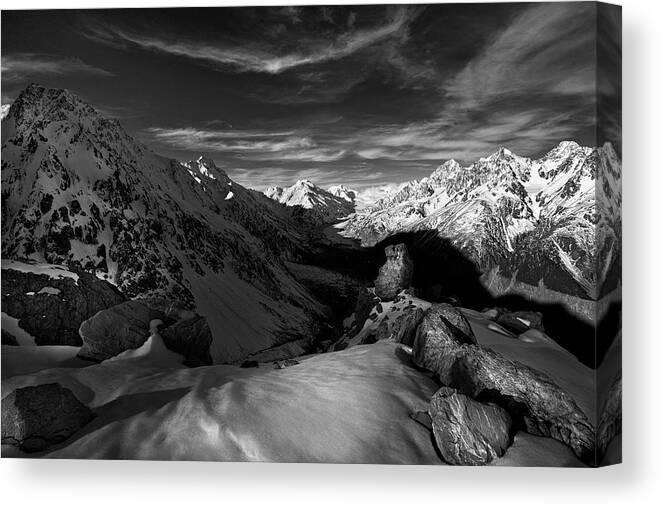 Mountains Canvas Print featuring the photograph Spectrum Of Light by Yan Zhang
