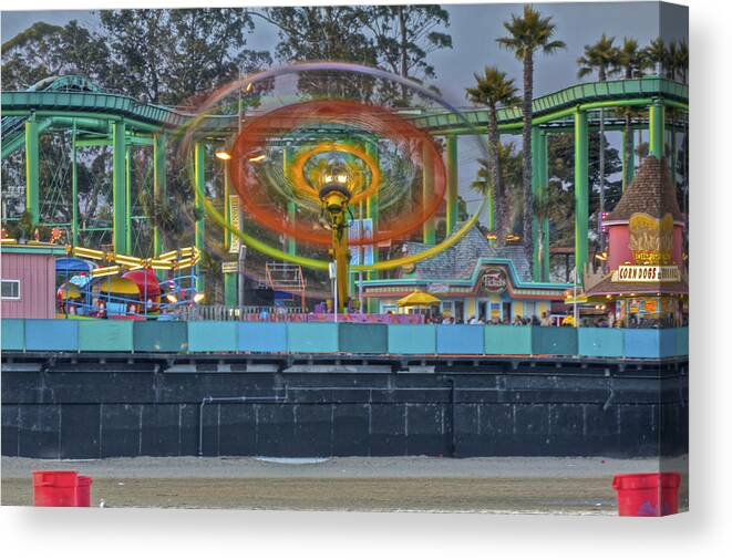 Beach Canvas Print featuring the photograph Spinning by SC Heffner