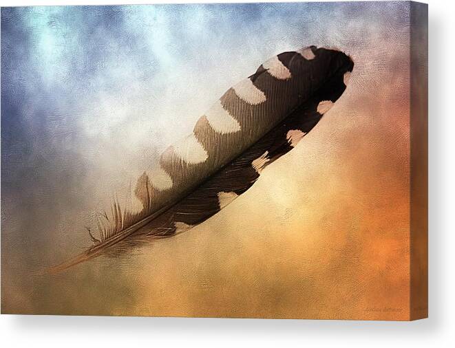 Spirit Feather Canvas Print featuring the photograph Spirit Feather by Melissa Bittinger