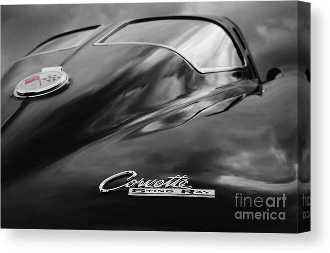 1963 Corvette Canvas Print featuring the photograph Split Window by Dennis Hedberg