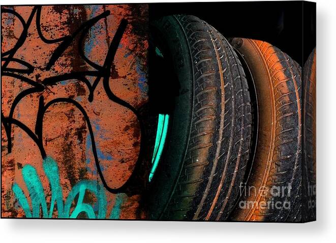 Graffiti Canvas Print featuring the photograph Spray Tan by Marlene Burns