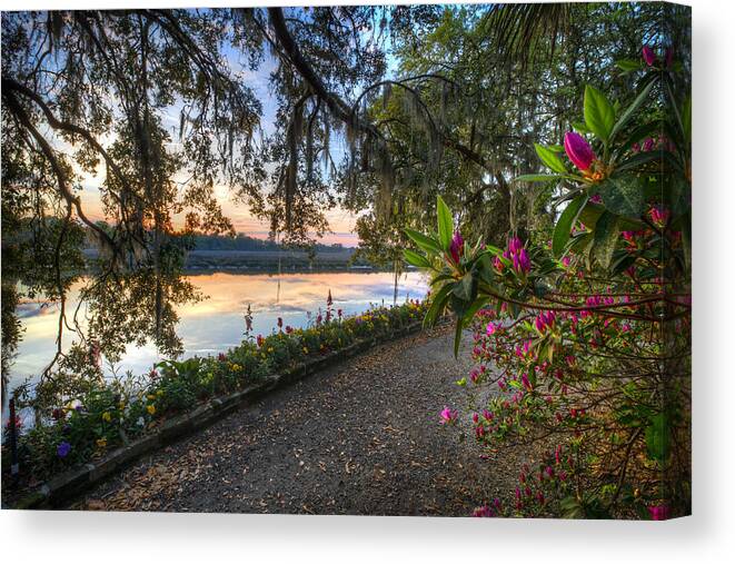 Magnolia Plantation Canvas Print featuring the photograph Spring at Magnolia Plantation 6 by Walt Baker