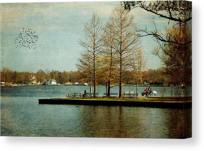 Park Canvas Print featuring the photograph Spring In The Park by Cathy Kovarik