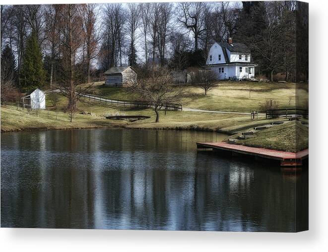 Blue Canvas Print featuring the photograph Springtime in Ohio by Tom Mc Nemar