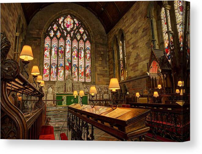 St Asaph Canvas Print featuring the photograph St Asaph Cathedral by Mal Bray