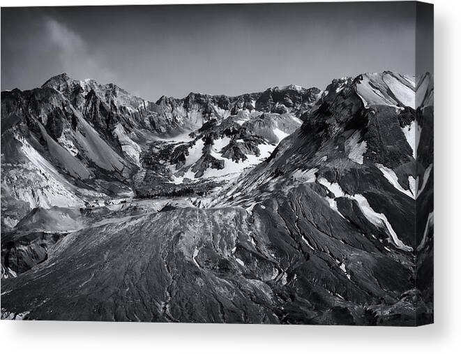 Mt. St. Helens Canvas Print featuring the photograph St. Helens Crater by Jon Ares