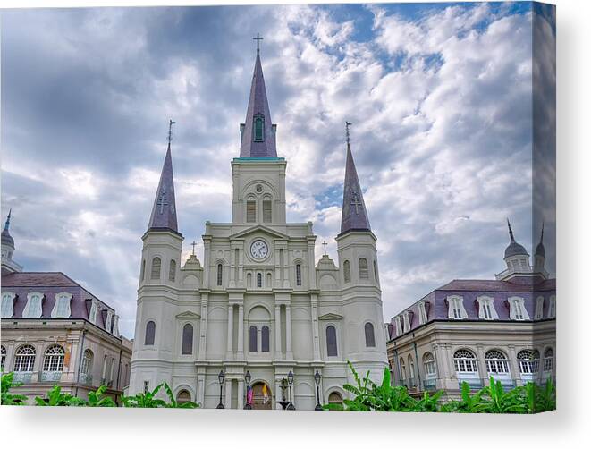Architecture Canvas Print featuring the photograph St. Louis Cathedral by Jim Shackett