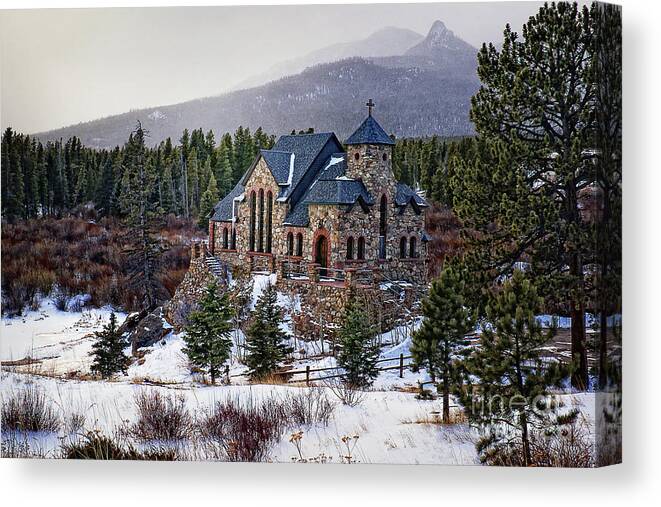 St. Malo Chapel Canvas Print featuring the photograph St. Malo Chapel by Priscilla Burgers