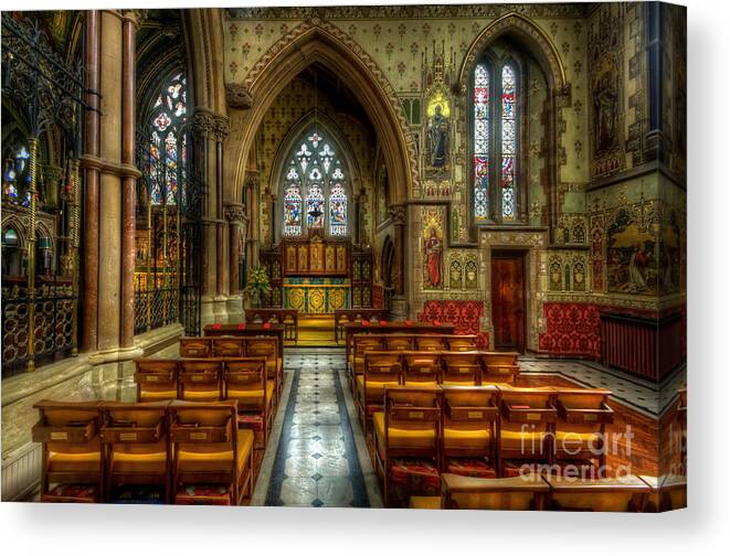 Hdr Canvas Print featuring the photograph St Peter's Church 2.0 - Bournemouth by Yhun Suarez