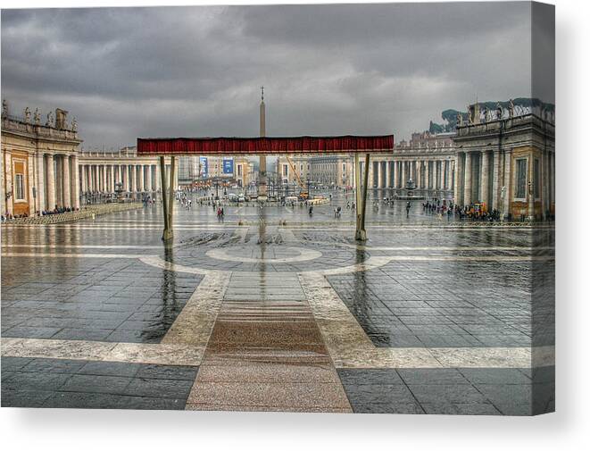 Italy Canvas Print featuring the photograph St. Peter's Square by Glenn DiPaola