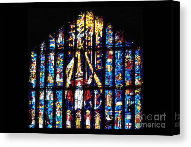 Stained Glass Canvas Print featuring the photograph Stained Glass Cathedral Church of St Andrew by Thomas R Fletcher