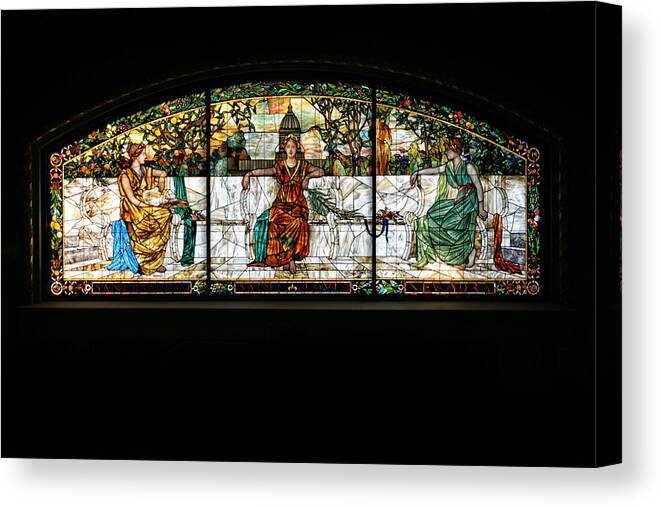 Stained Glass Canvas Print featuring the photograph Stained Glass Window by Alan Hutchins