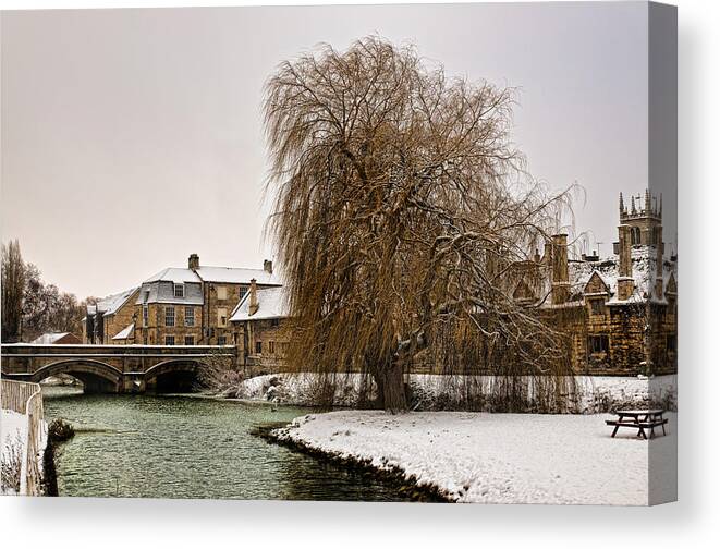 River Canvas Print featuring the photograph Stamford in the Snow by Ray Devlin