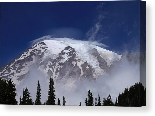 Clouds Canvas Print featuring the photograph Standing Tall by E Faithe Lester