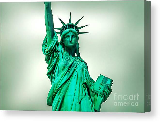 Statue Canvas Print featuring the photograph Statue Of Liberty by Az Jackson