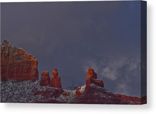 Steamboat Rock Canvas Print featuring the photograph Steamboat Glistens by Tom Kelly