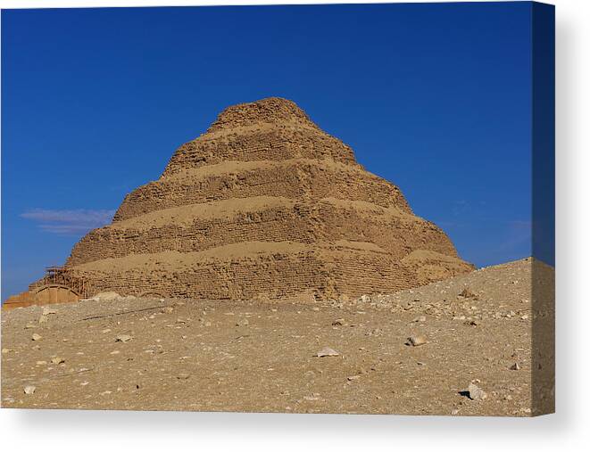 Architecture Canvas Print featuring the photograph Step Pyramid of King Djoser at Saqqara by Ivan Slosar