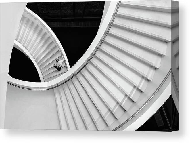 Stair Canvas Print featuring the photograph Steps by Henk Van Maastricht