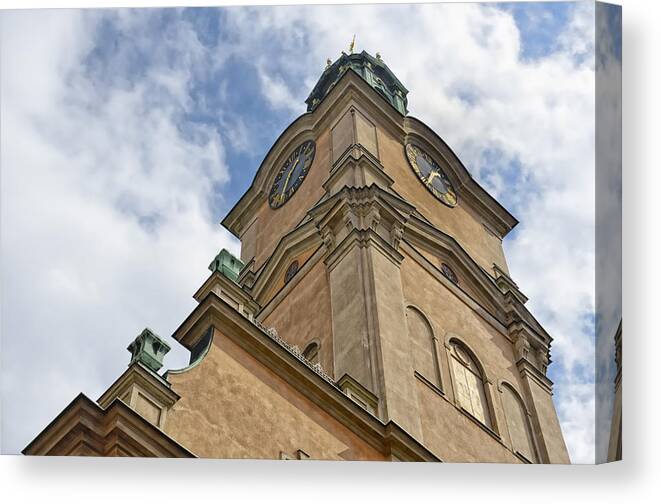 Christian Canvas Print featuring the photograph Storkyrkan Cathedral II by Marianne Campolongo