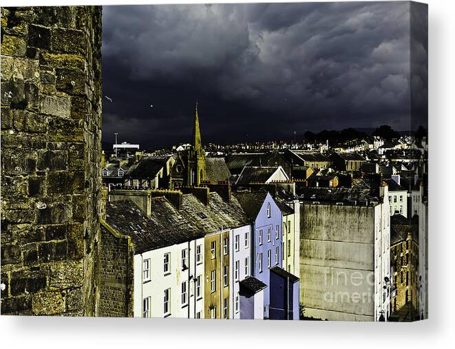 Travel Canvas Print featuring the photograph Storm over Conwy by Elvis Vaughn