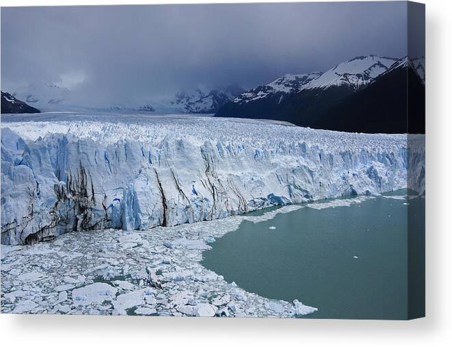 Argentina Canvas Print featuring the photograph Storm Over Perito Moreno by Michele Burgess