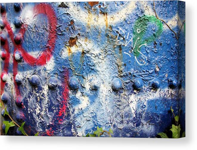 Graffiti Canvas Print featuring the photograph Street art 8107 by Ron Harpham