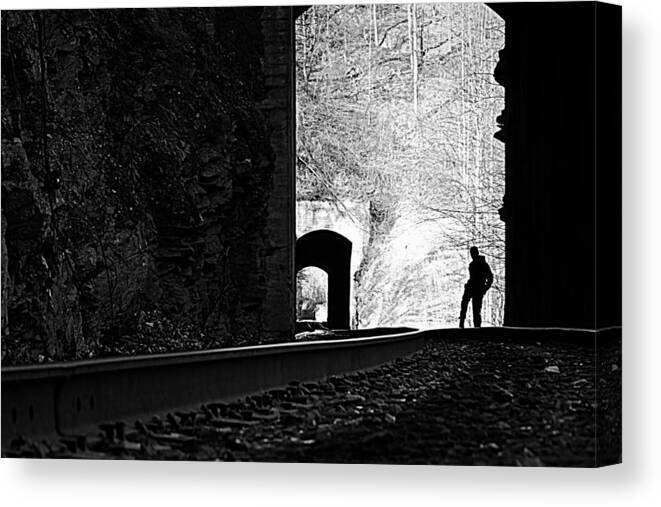 Train Tunnels Canvas Print featuring the photograph Strike A Pose by Tammy Schneider