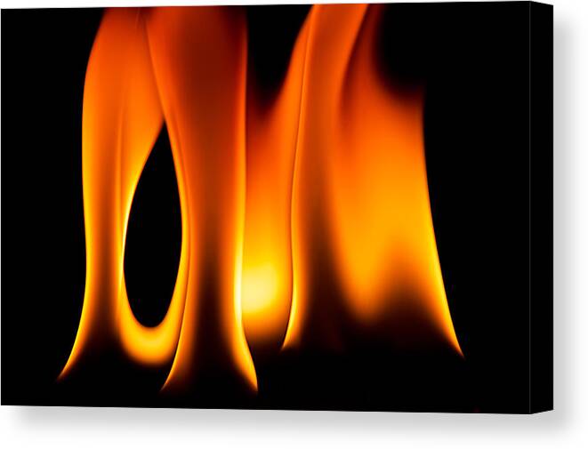 Study Of Flames Canvas Print featuring the photograph Study of Flames II by Patrick Boening