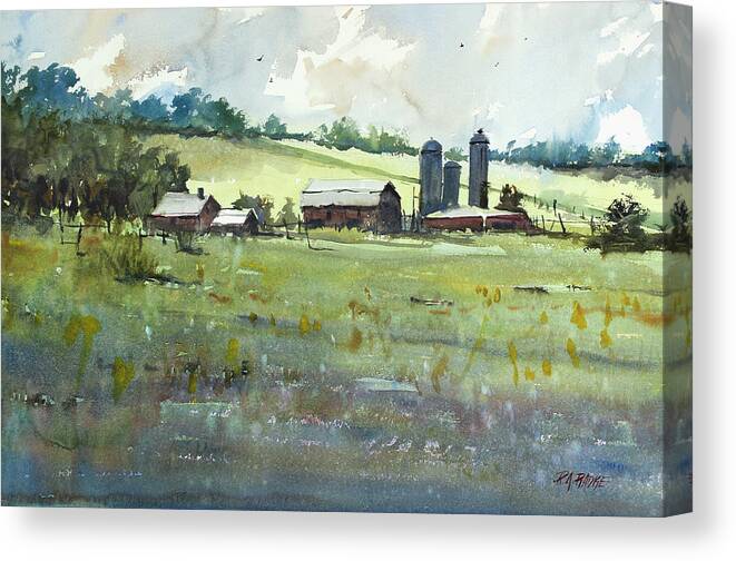 Ryan Radke Canvas Print featuring the painting Summer Fields by Ryan Radke