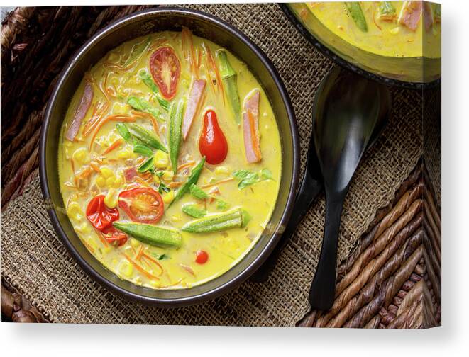 Spoon Canvas Print featuring the photograph Summer Soup by Katya Lyukum