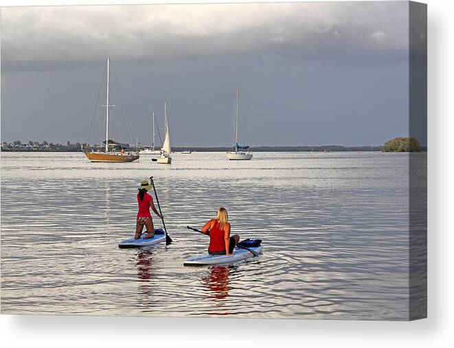 Paddleboarding Canvas Print featuring the photograph Summertime Fun by HH Photography of Florida