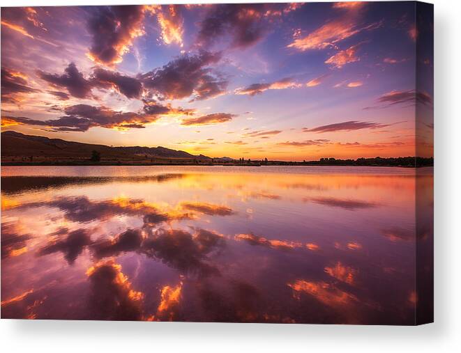 Sky Canvas Print featuring the photograph Summertime Sunset by Darren White