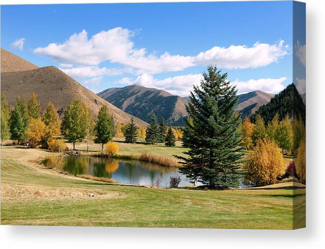 Season Canvas Print featuring the photograph Sun Valley Resort, Idaho by Kingwu