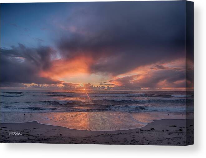 Central California Coast Canvas Print featuring the photograph Sundown At Moss Landing by Bill Roberts