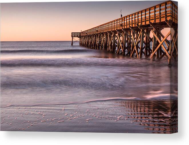 Isle Of Palms Canvas Print featuring the photograph Sunrise at Isle of Palms by Walt Baker