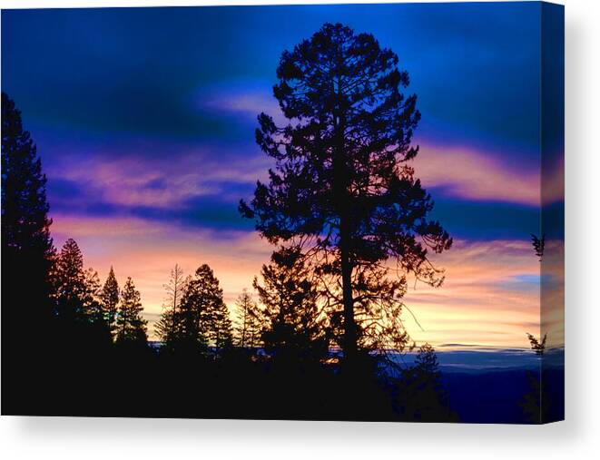 Sunrise Canvas Print featuring the photograph Sunrise Clearwater mountains Idaho by Ron Roberts