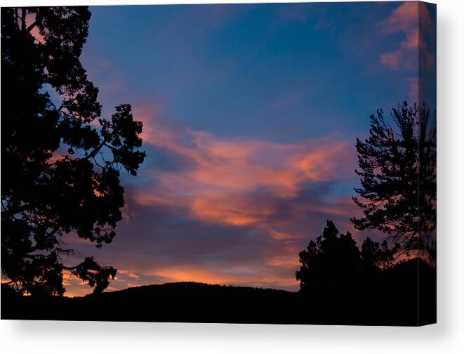 Mammoth Hot Springs Canvas Print featuring the photograph Sunrise Over Mammoth Campground by Frank Madia