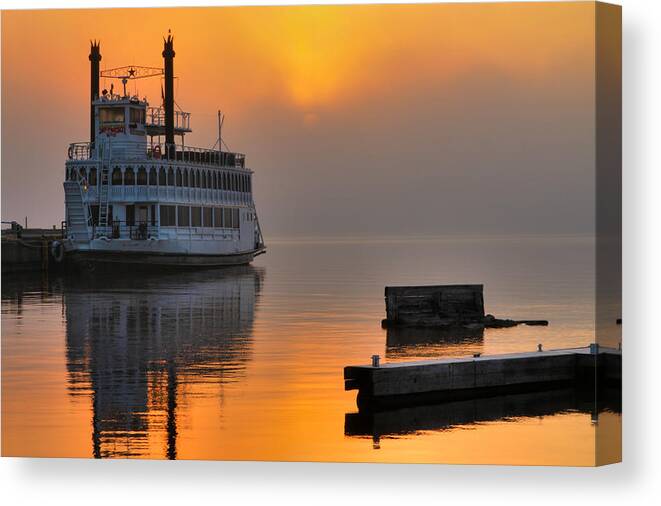 Island Princess Canvas Print featuring the photograph Sunrise over the Island Princess by Jim Vance