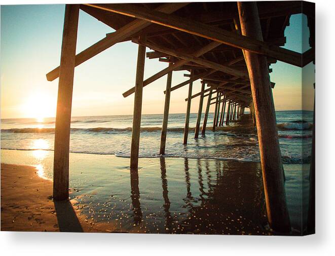 Pier Canvas Print featuring the photograph Sunrise Pier by Jill Laudenslager