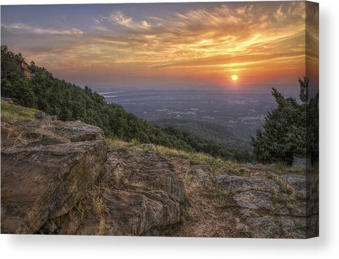 Mt. Nebo Canvas Print featuring the photograph Sunrise Point from Mt. Nebo - Arkansas by Jason Politte