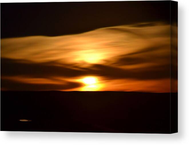 Sunset Canvas Print featuring the photograph Sunset Abstract I by Nadalyn Larsen