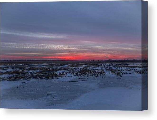Killsnake Wildlife Area Canvas Print featuring the photograph Sunset At Killsnake by Thomas Young