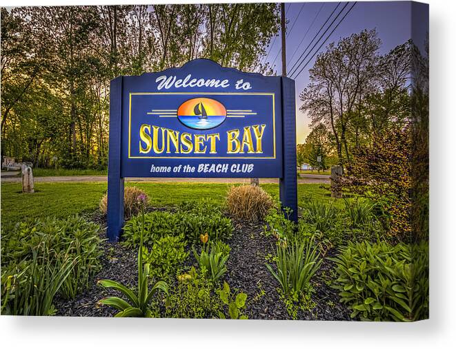Sunset Bay Canvas Print featuring the photograph Sunset Bay by John Angelo Lattanzio