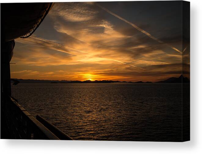Sunset Canvas Print featuring the photograph Cruise Sunset by Marilyn Wilson